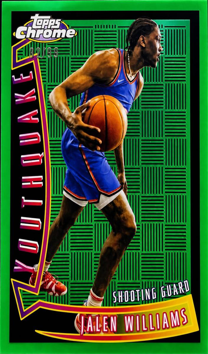 2023 Topps Chrome Basketball Green Refractor Jalen Williams #YQ-11 PSA 10
