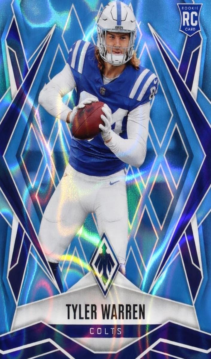 2025 Panini Phoenix Football Light Blue Lava Tyler Warren #185