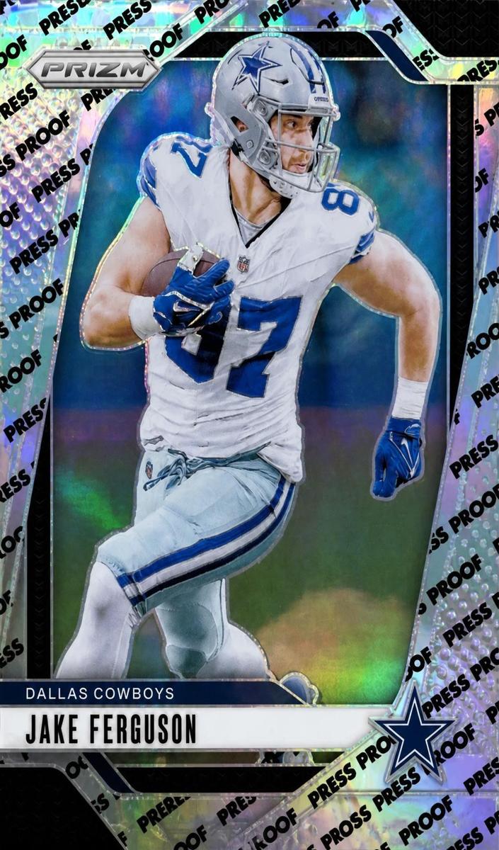 2024 Panini Prizm Football Press Proof Jake Ferguson #76