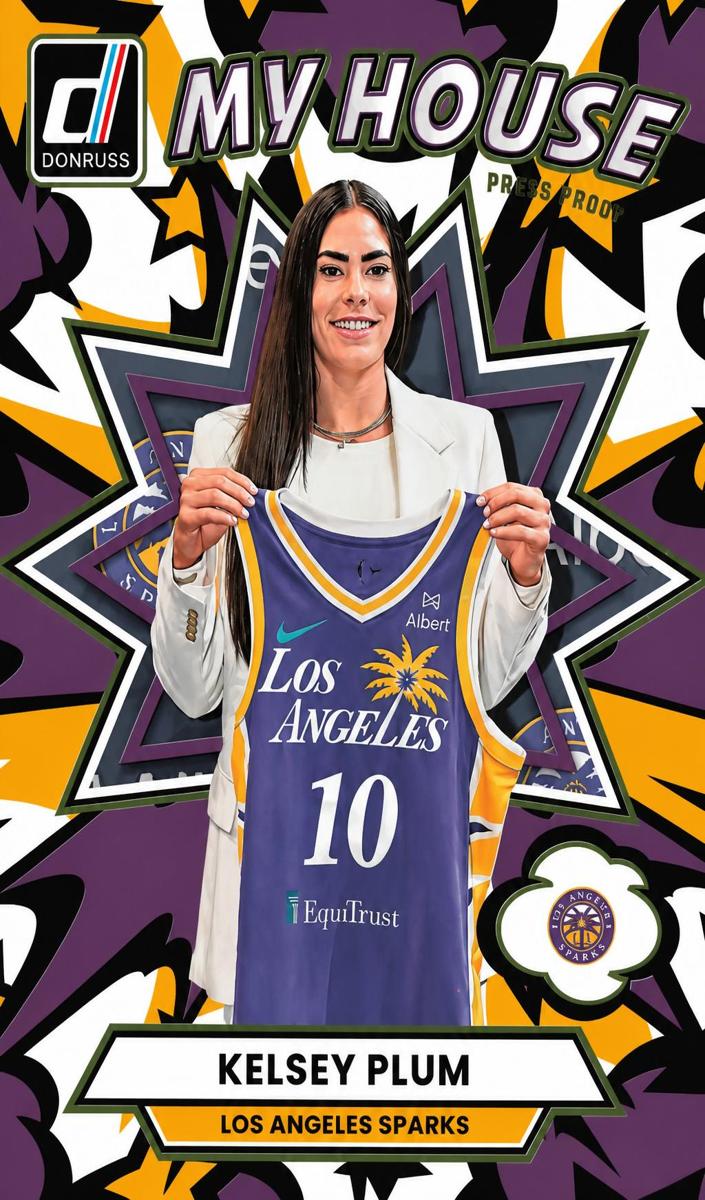2025 Panini Donruss WNBA Basketball Press Proof Purple Kelsey Plum #17 PSA 7