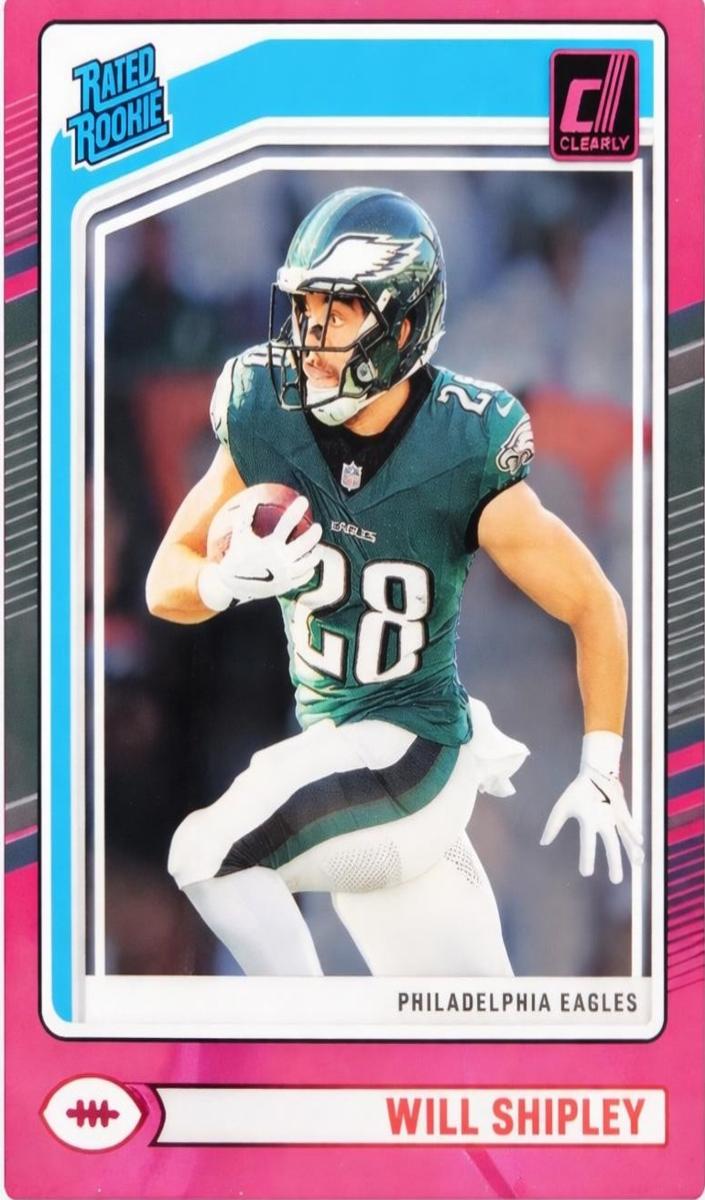 2024 Panini Clearly Donruss Football Pink Will Shipley #87