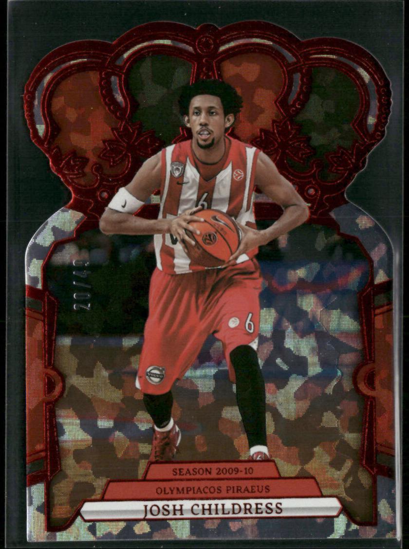 2023 Panini Crown Royale Turkish Airlines EuroLeague Basketball Crystal Red Josh Childress #89