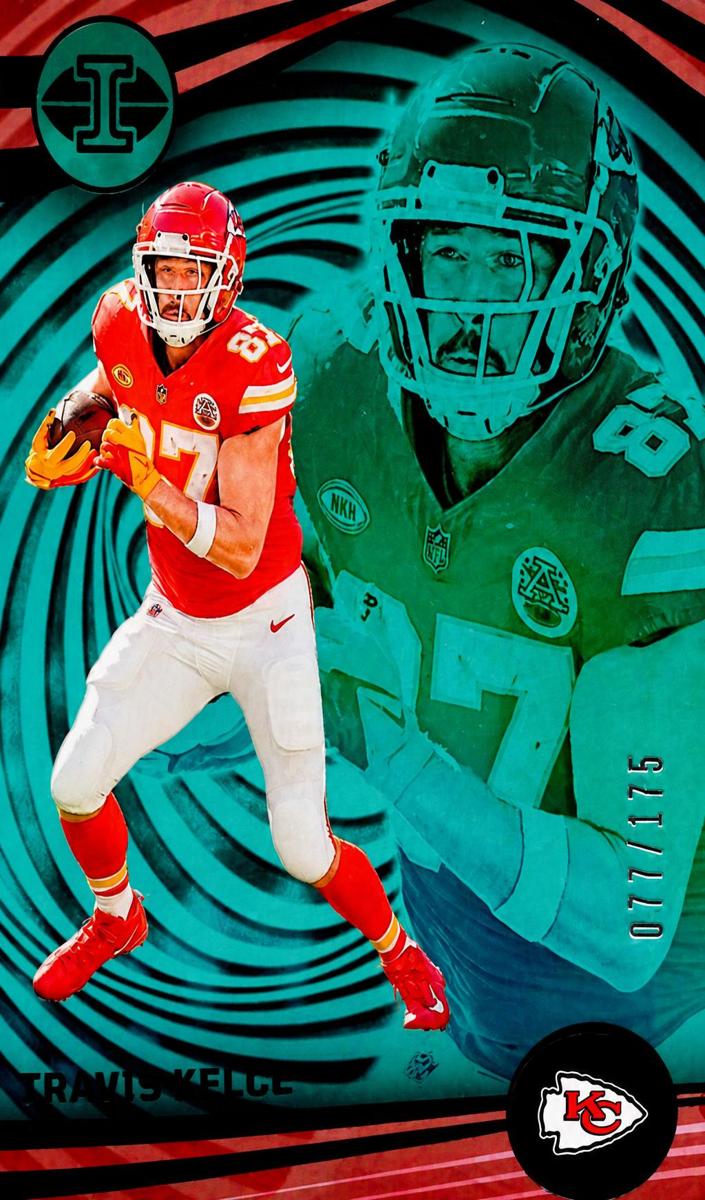 2023 Panini Illusions Football Trophy Collection Teal Travis Kelce #55