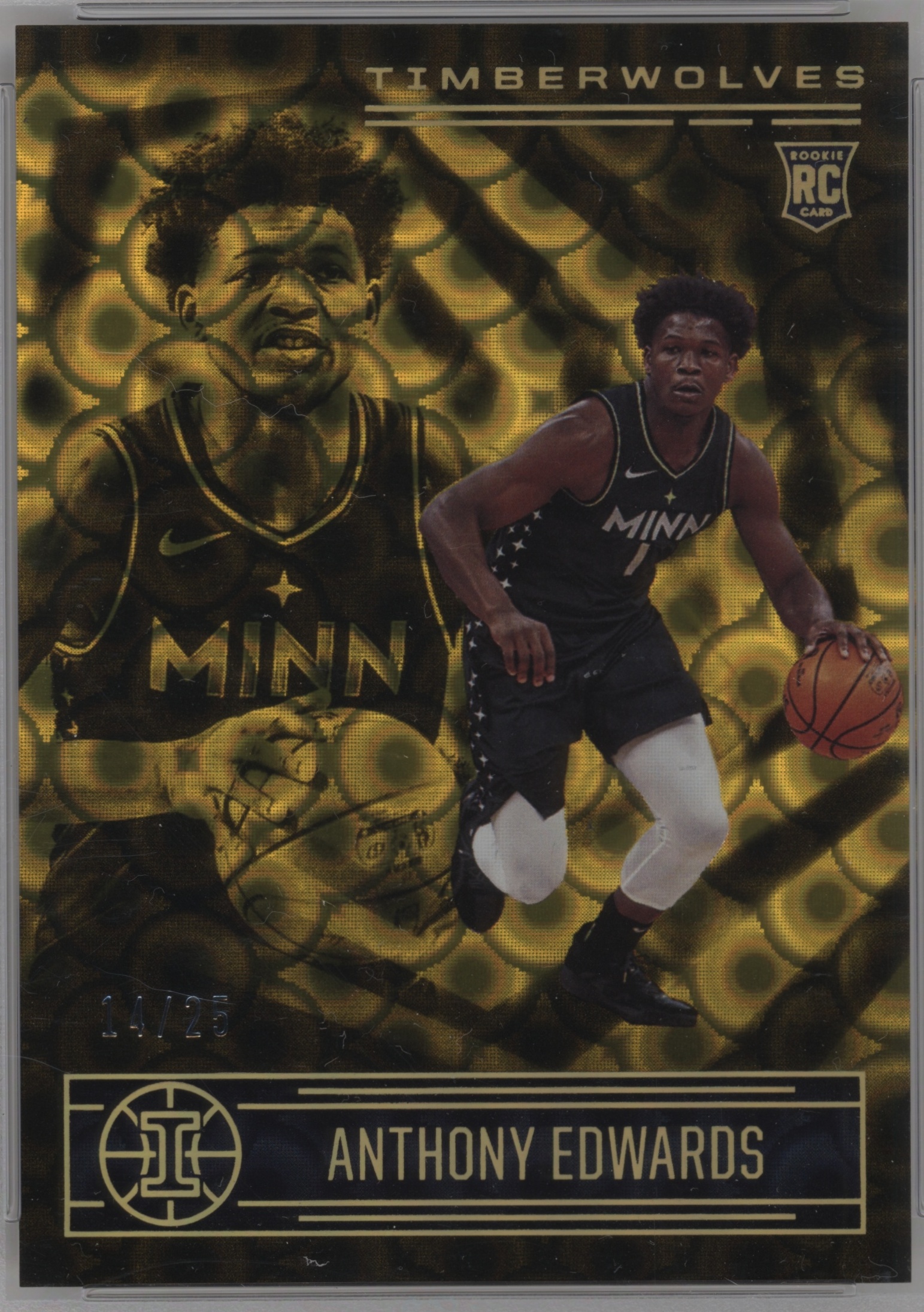 2020 Panini Illusions Basketball Trophy Collection Asia Gold Anthony Edwards #152 PSA 10