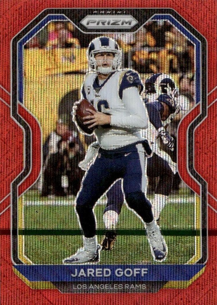 2020 Panini Prizm Football Red Wave Prizm Jared Goff #275