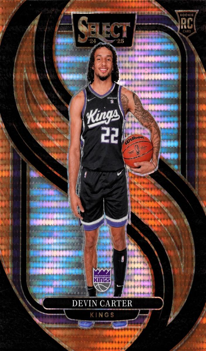 2024 Panini Select Basketball Neon Orange Pulsar FOTL Devin Carter #174