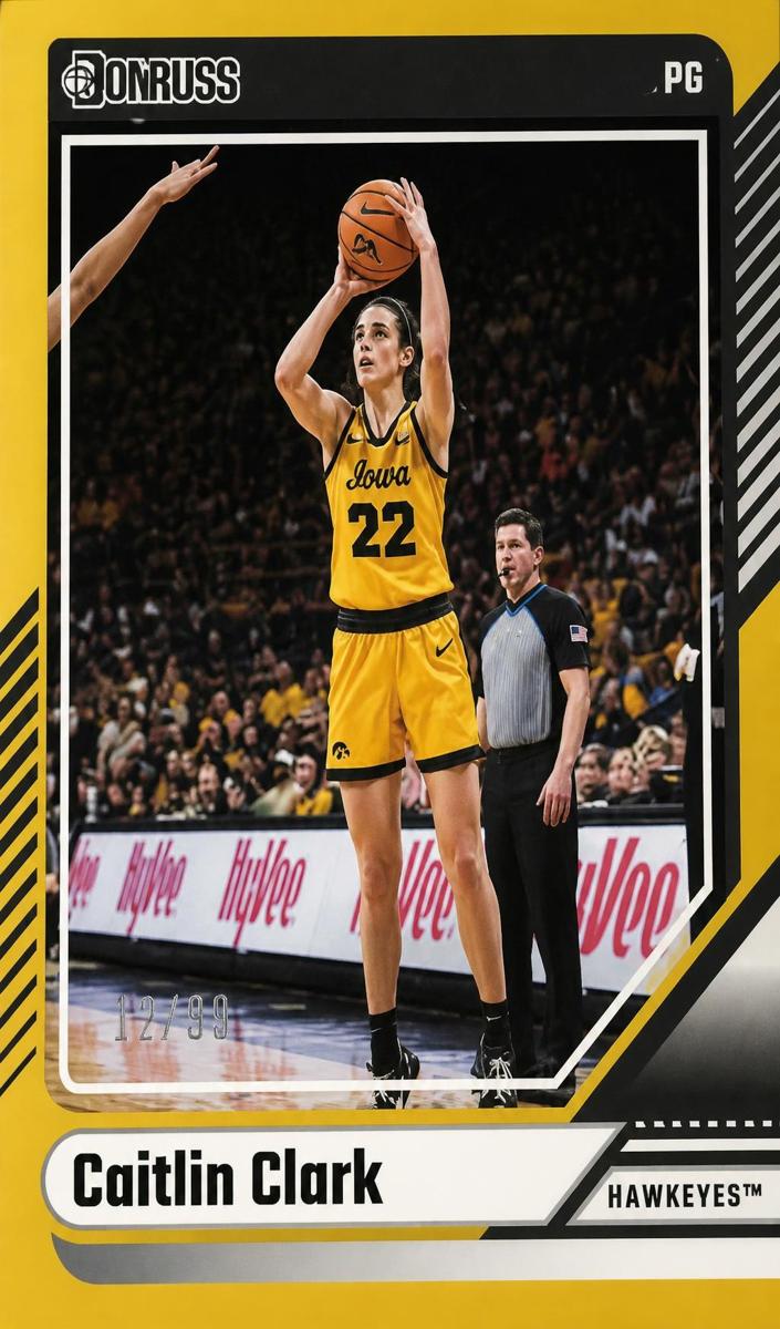 2024 Panini Caitlin Clark Collection Basketball Gold Caitlin Clark #5 PSA 8