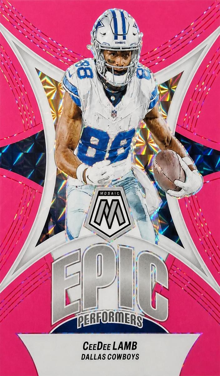 2024 Panini Mosaic Football Pink Fluorescent CeeDee Lamb #EP-CDL