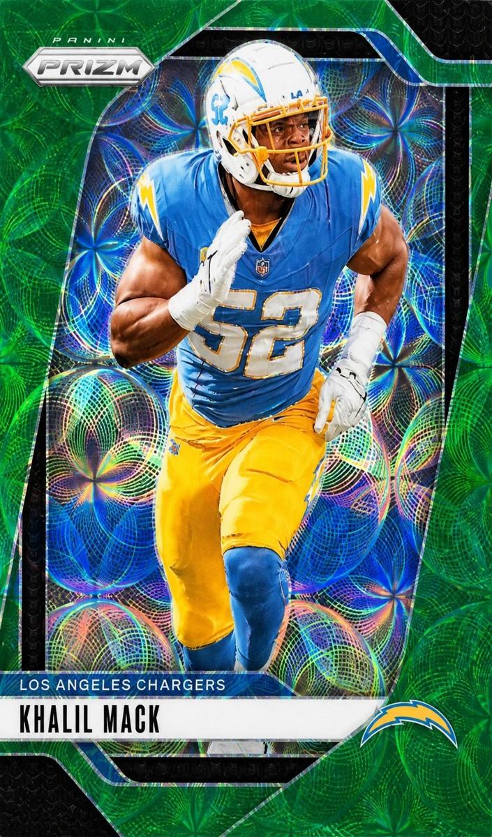 2024 Panini Prizm Football Green Scope Khalil Mack #162 PSA 8.5