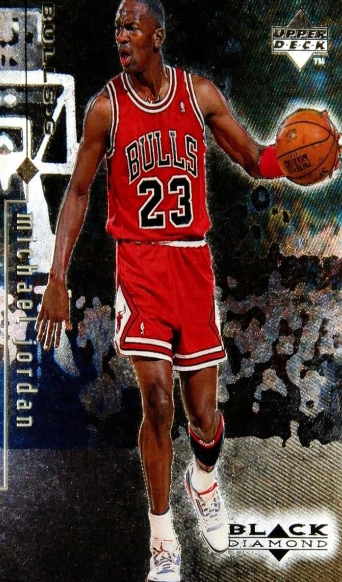 1998 Upper Deck Black Diamond Basketball Single Michael Jordan #5 PSA 8