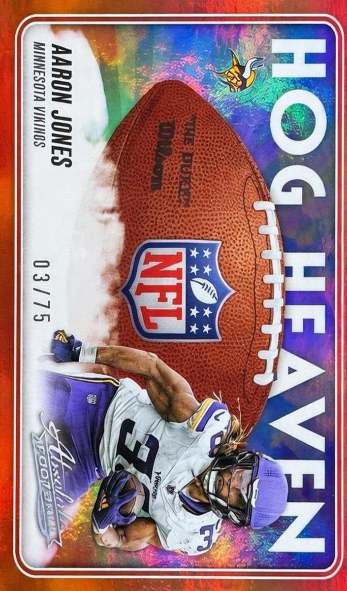 2025 Panini Absolute Football Spectrum Orange Aaron Jones #HH-AJS