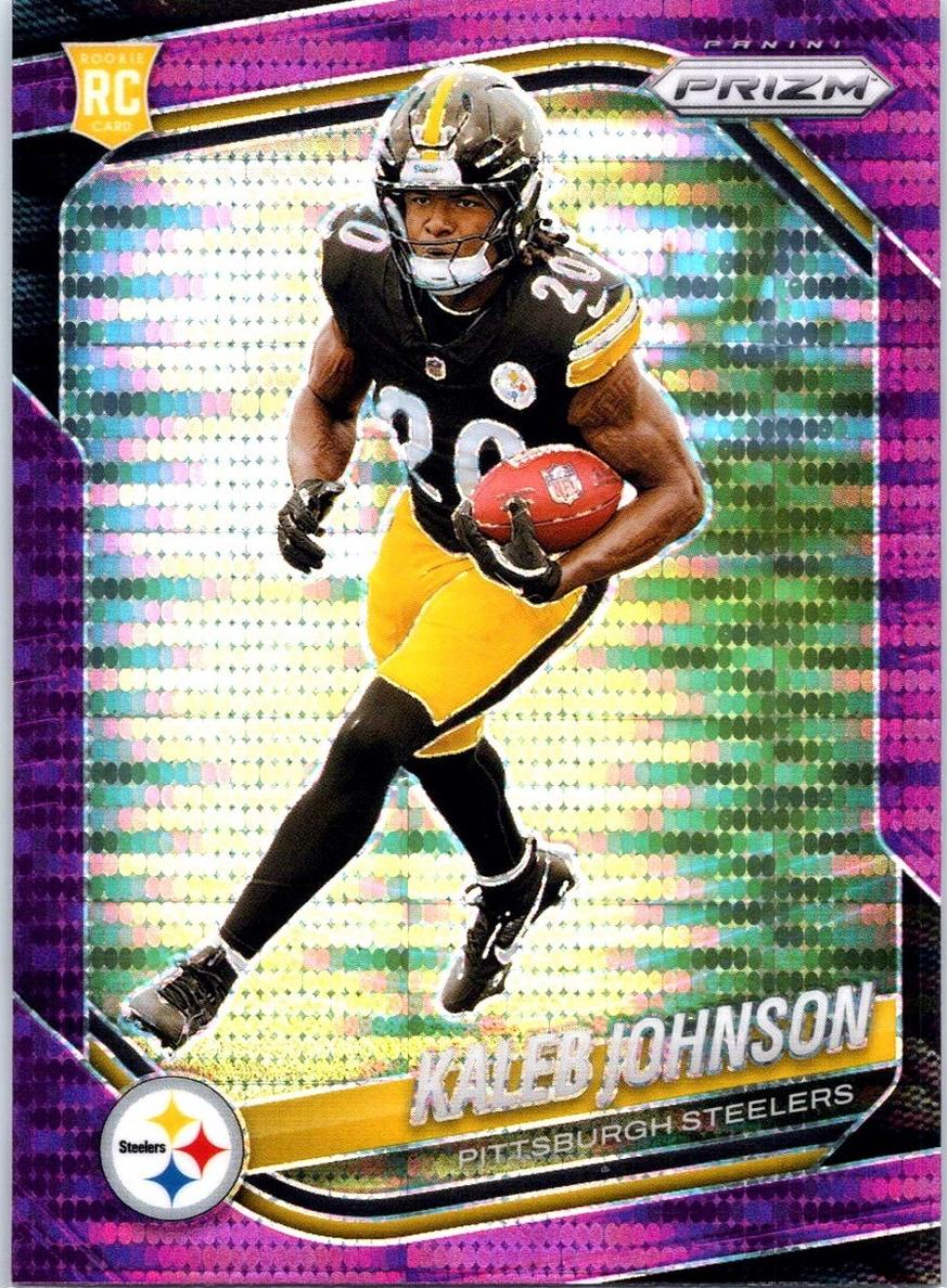 2025 Panini Prizm Football Purple Pulsar Kaleb Johnson #375