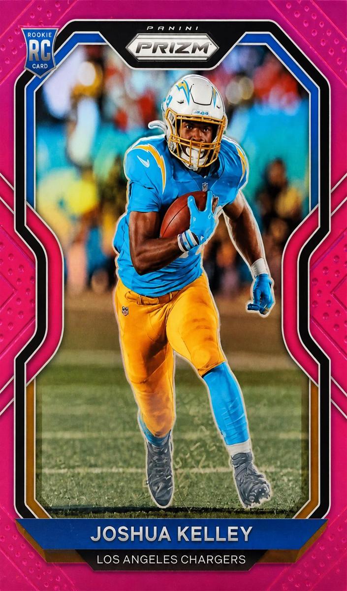 2020 Panini Prizm Football Pink Prizm Joshua Kelley #326 PSA 9