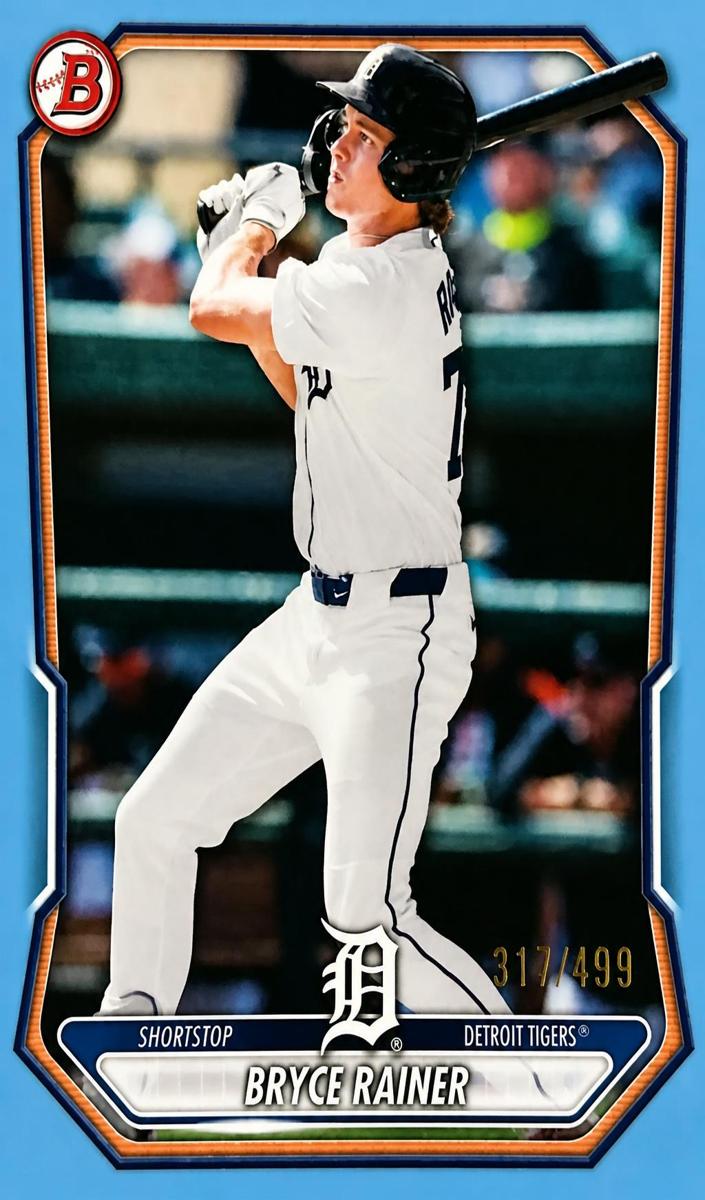 2026 Bowman Baseball Sky Blue Border Bryce Rainer #BP-99