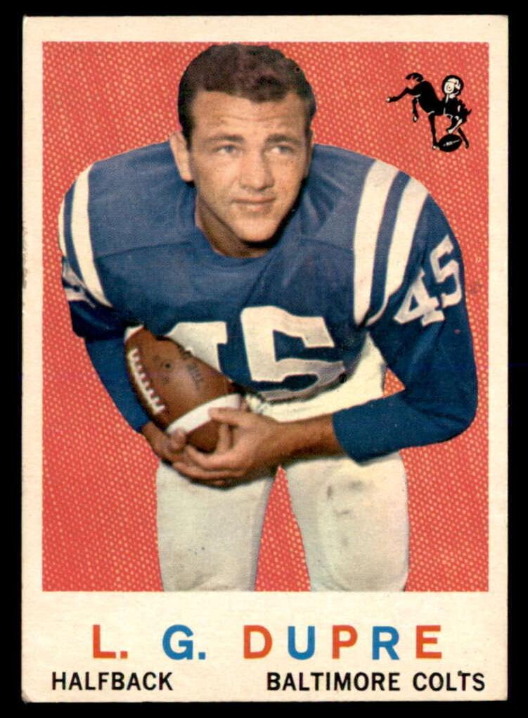 1959 Topps Football L.G. Dupre #163 PSA 7