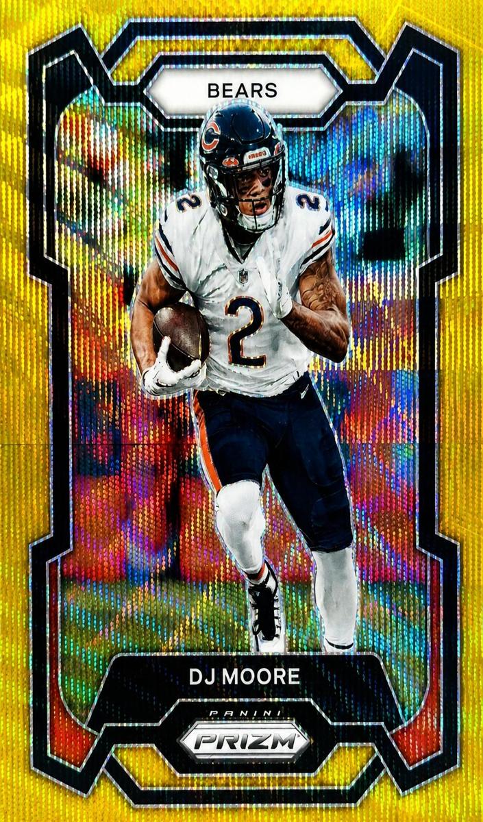 2023 Panini Prizm Football Gold Wave DJ Moore #47
