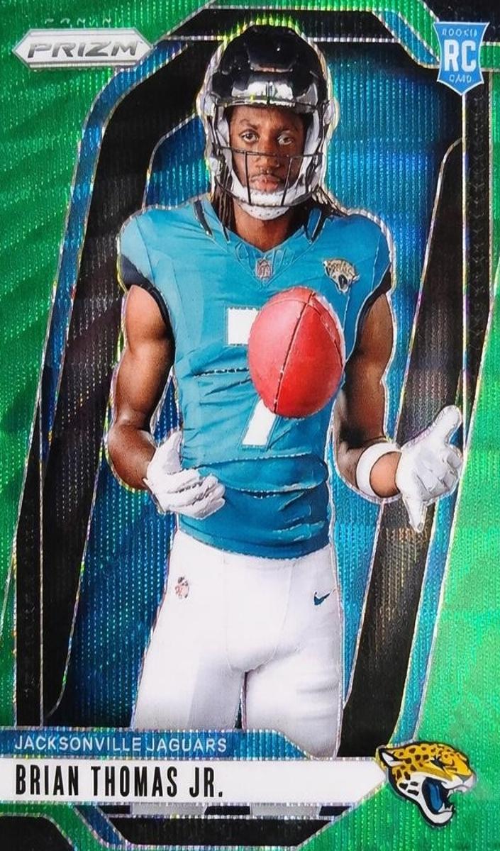 2024 Panini Prizm Football Green Wave Brian Thomas Jr. #8 PSA 10