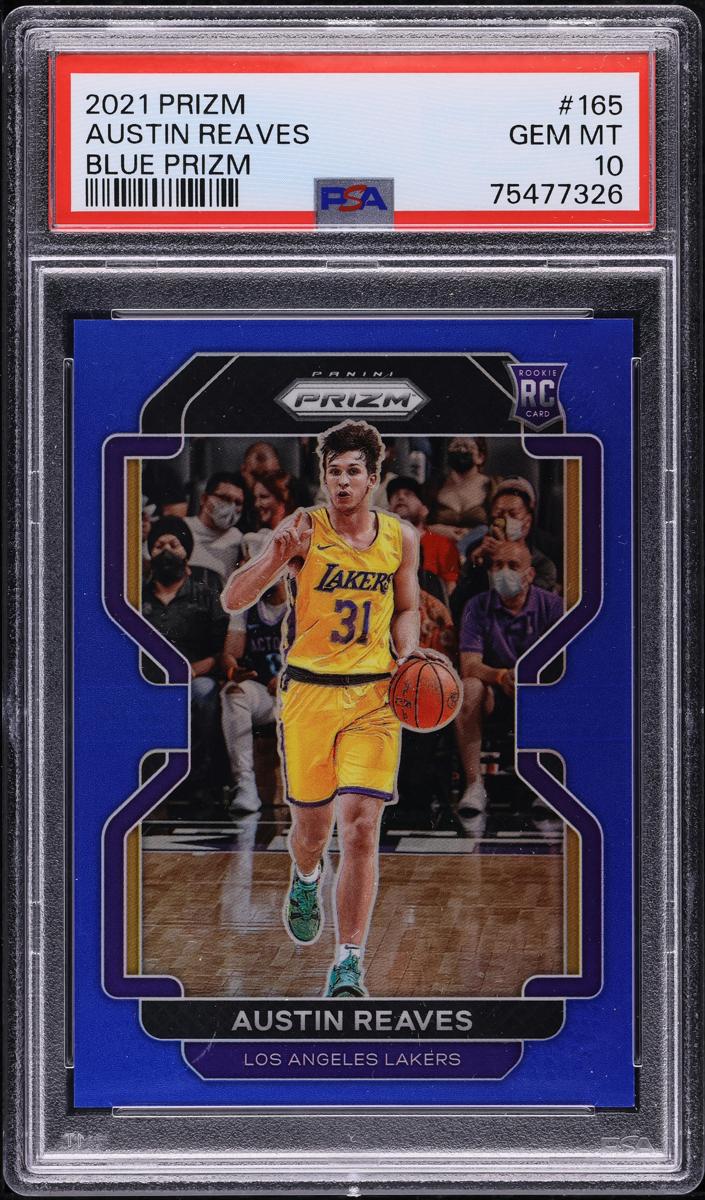 2021 Panini Prizm Basketball Prizms Blue Austin Reaves #165