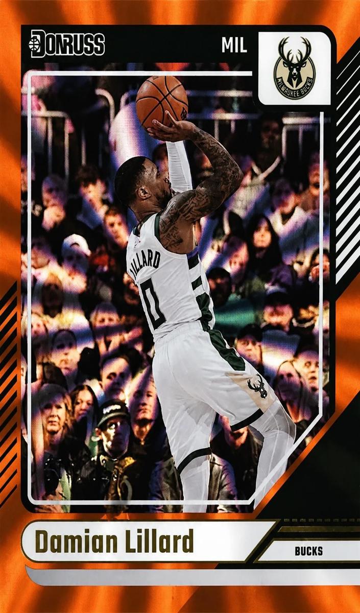 2024 Panini Donruss Basketball Holo Orange Laser Damian Lillard #125