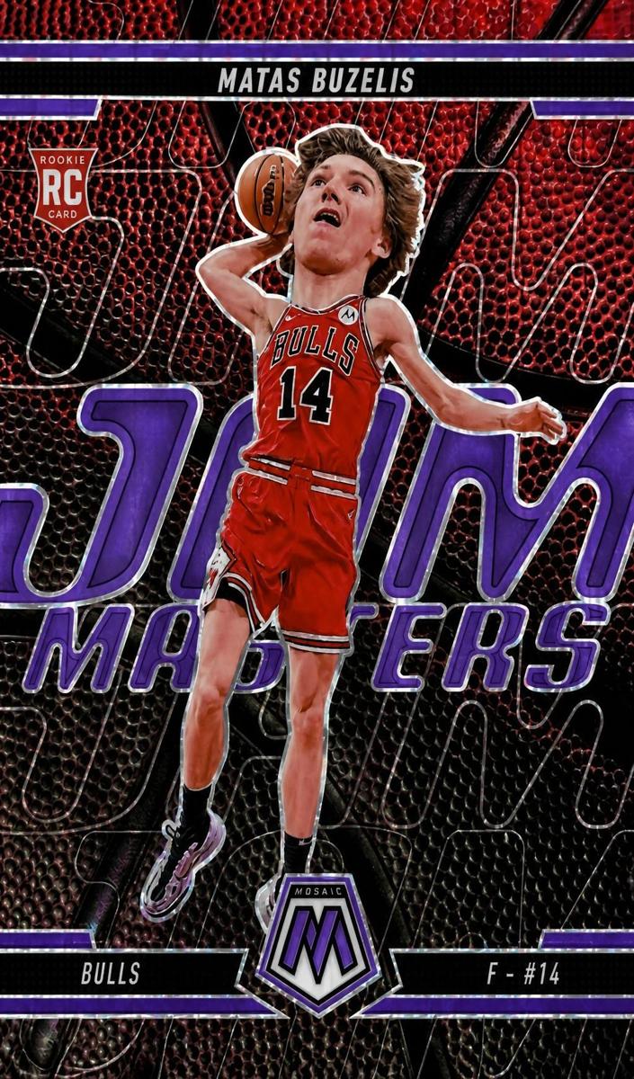 2024 Panini Mosaic Basketball Purple Fluorescent Matas Buzelis #17 PSA 10