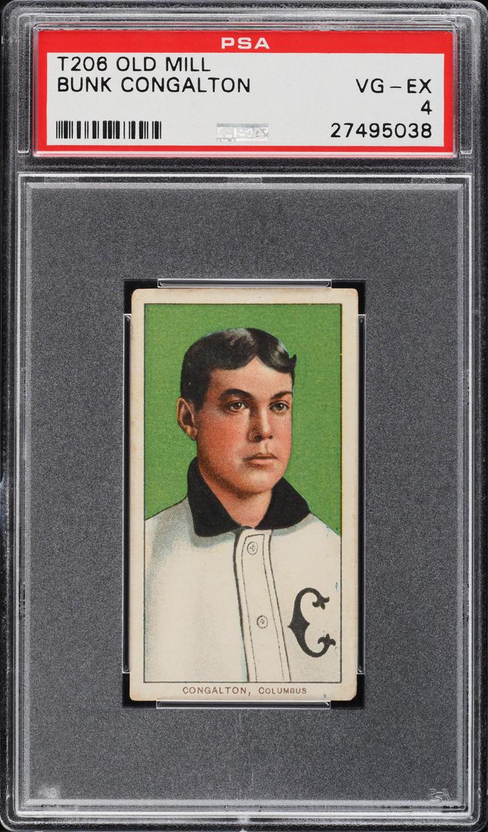 1909-11 T206 Baseball Bunk Congalton #NNO PSA 2