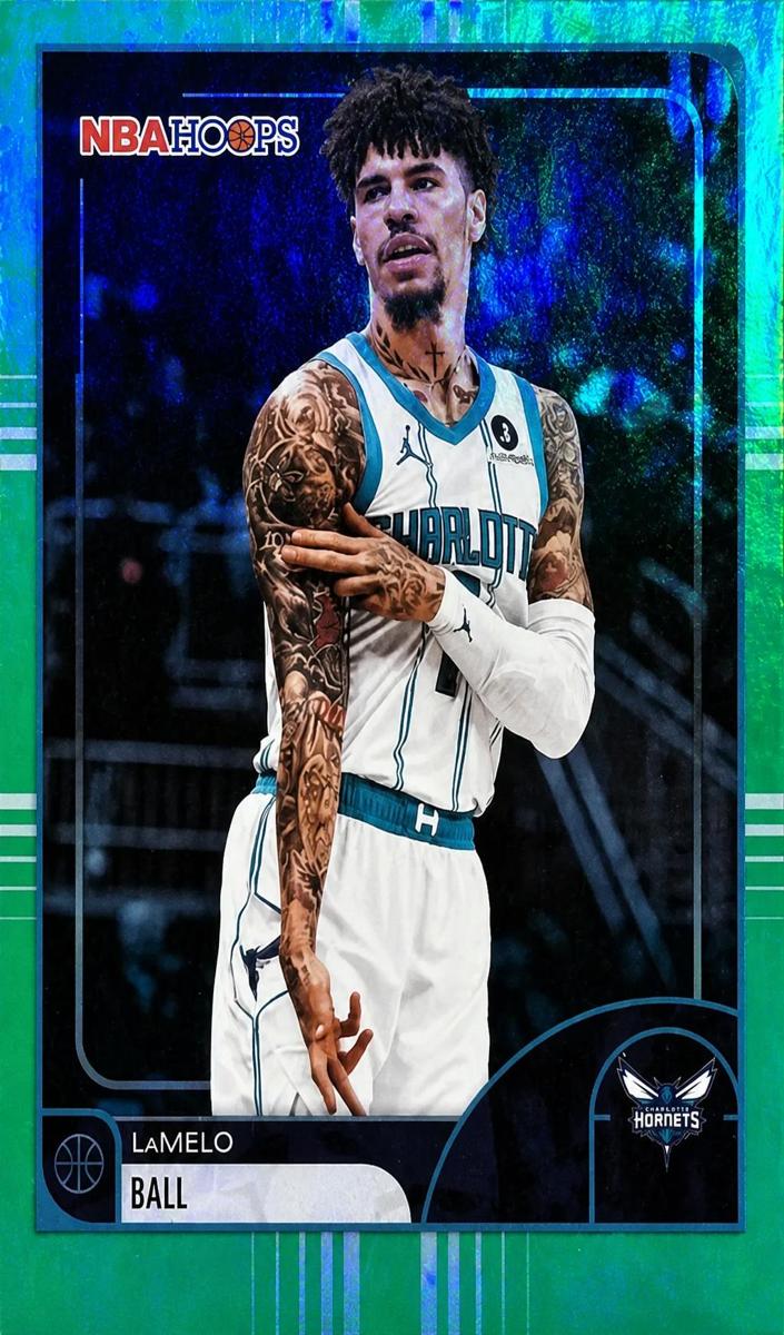 2025 Topps NBA Hoops Basketball Green Hoops LaMelo Ball #185