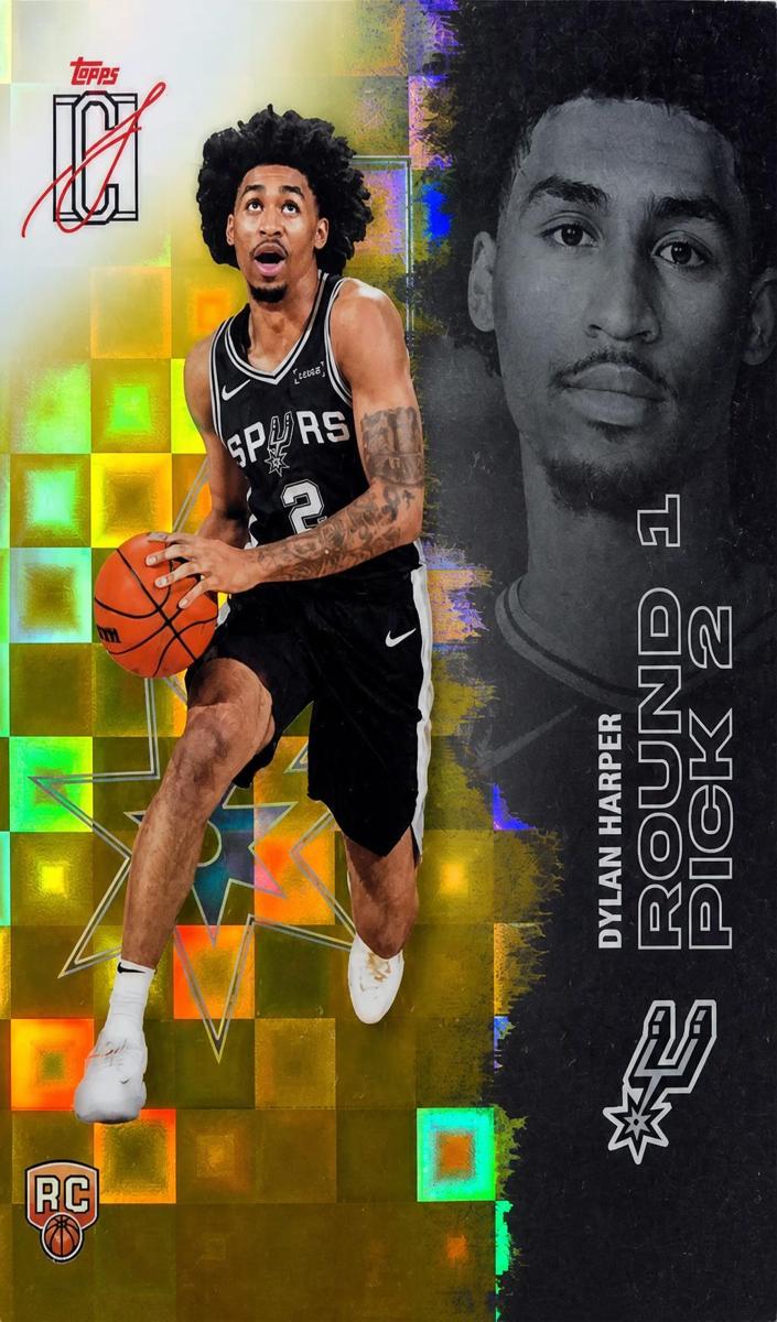 2025 Topps Signature Class Basketball Pandora Yellow Refractor Dylan Harper #102