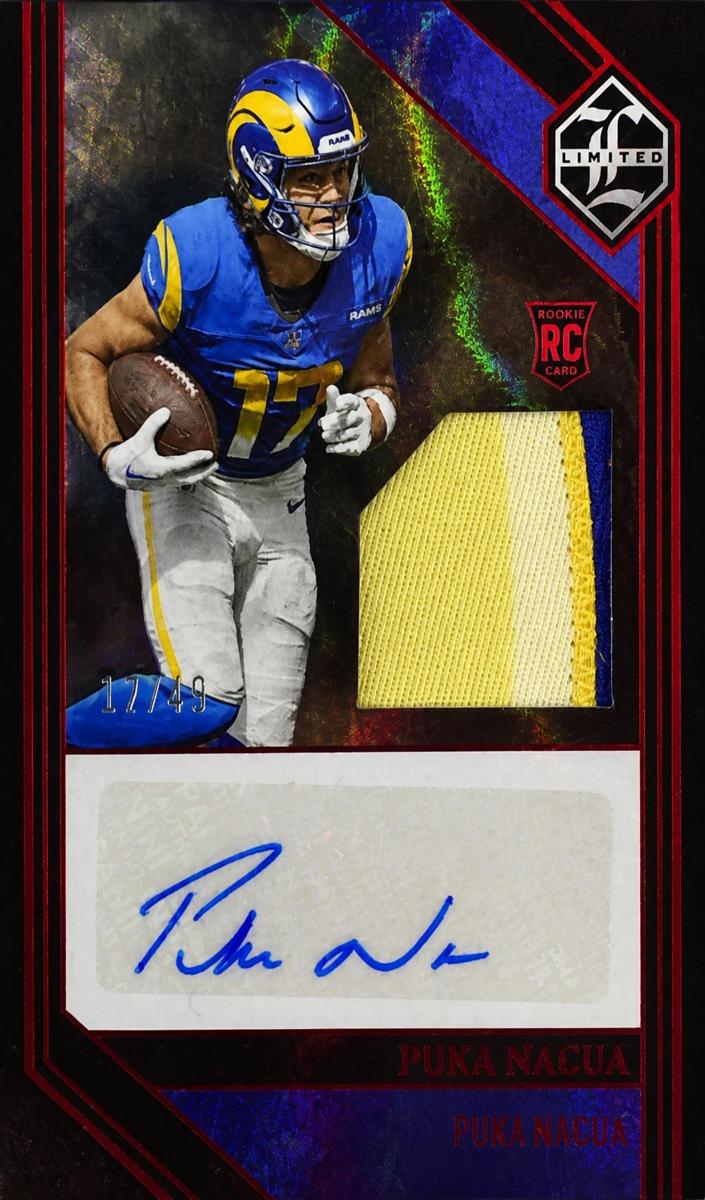 2023 Panini Limited Football Ruby Spotlight Puka Nacua #128