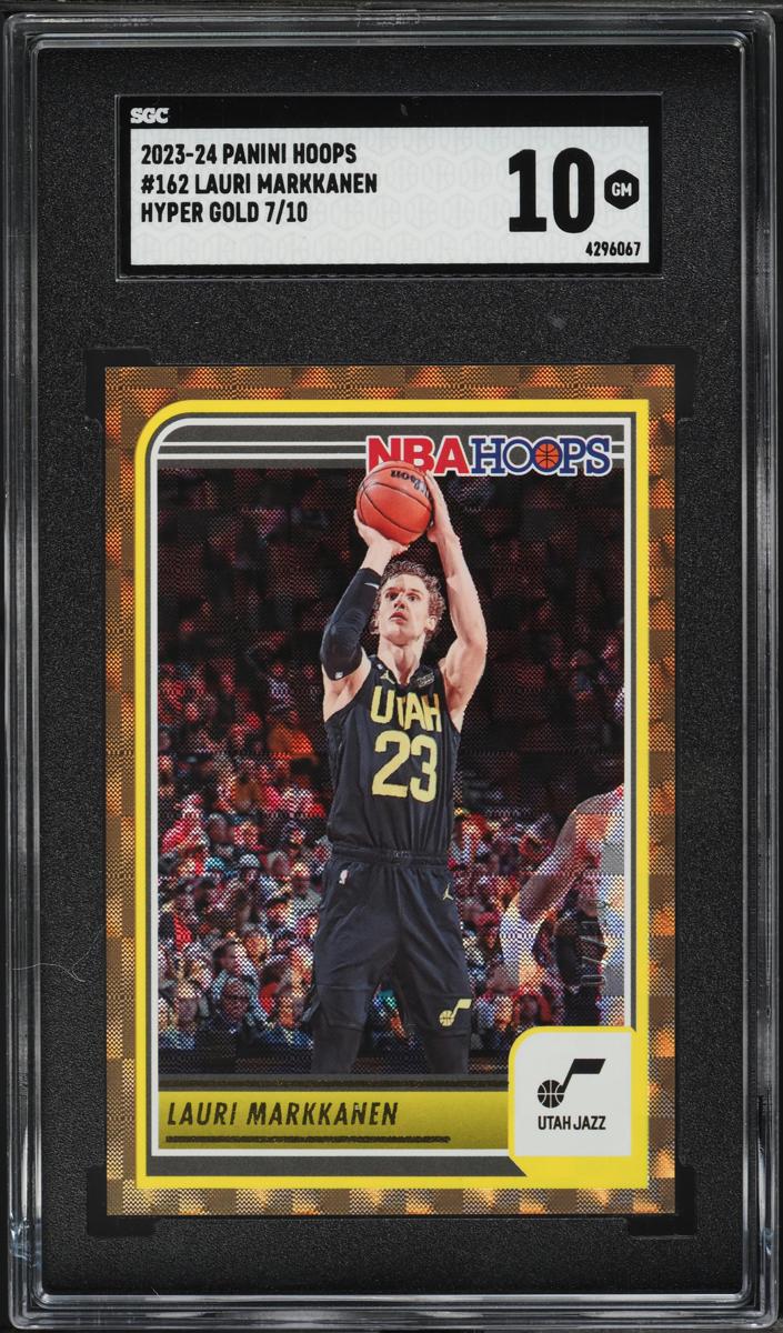 2023 Panini Hoops Basketball Hyper Gold Lauri Markkanen #162 SGC 10