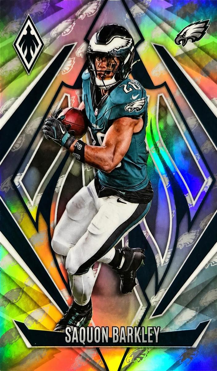 2024 Panini Phoenix Football Team Logos Saquon Barkley #128 PSA 10