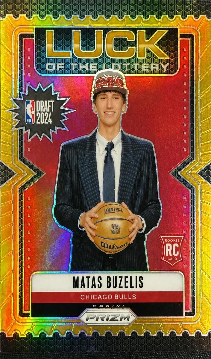 2024 Panini Prizm Basketball Gold Matas Buzelis #8 PSA 7