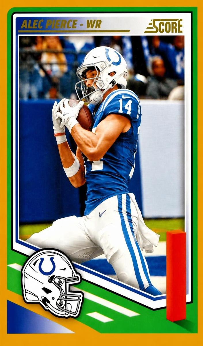2025 Panini Score Football Gold Alec Pierce #72