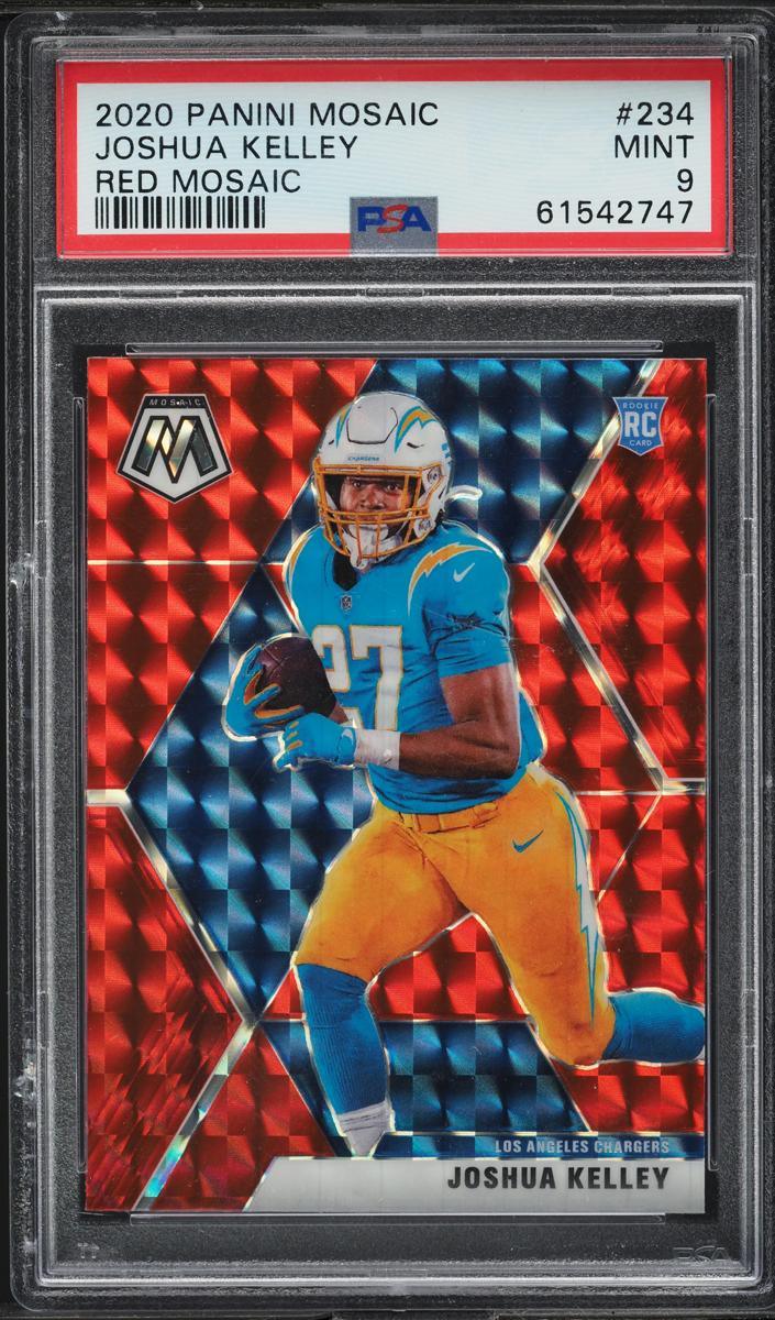 2020 Panini Mosaic Football Mosaic Red Joshua Kelley #234 PSA 10