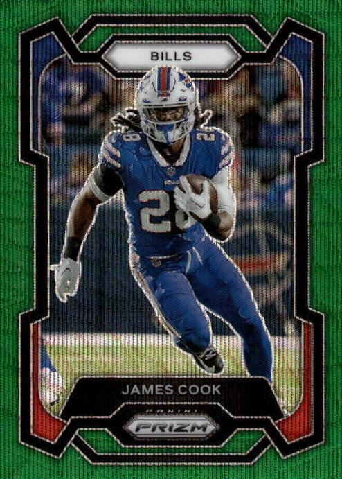 2023 Panini Prizm Football Green Wave James Cook #30