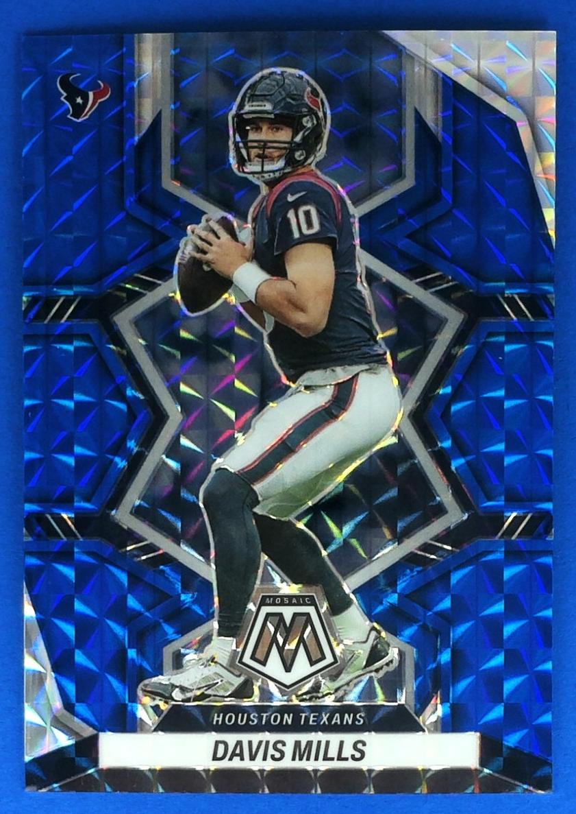 2022 Panini Mosaic Football Blue Davis Mills #76