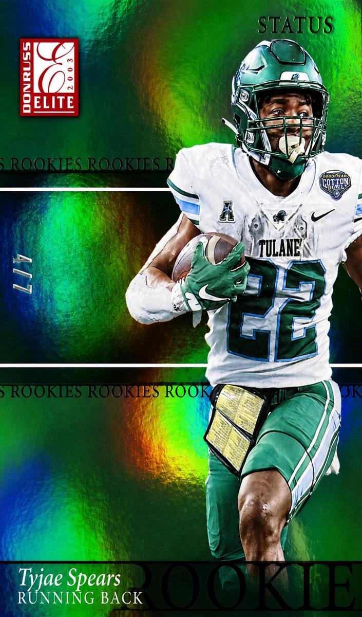 2023 Donruss Elite Football Status Die-Cut Tyjae Spears #189 PSA 8.5