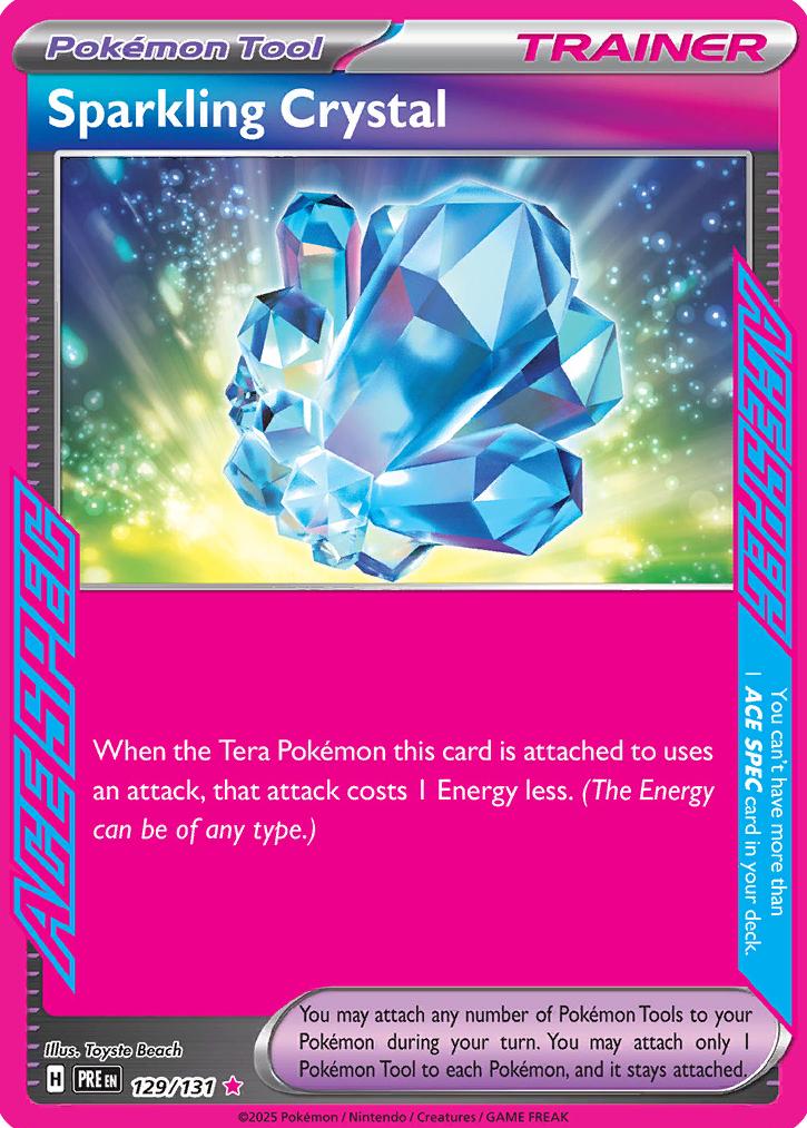2025 Pokemon Scarlet & Violet Prismatic Evolutions Sparkling Crystal #129