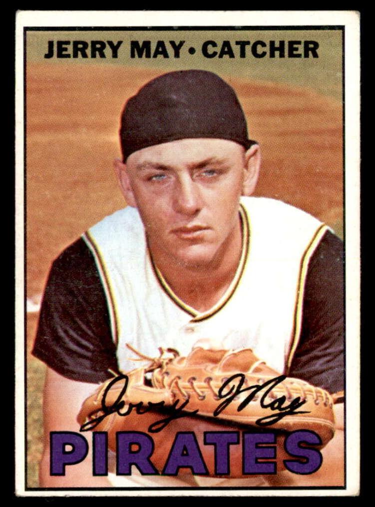 1967 Topps Baseball Jerry May #379 PSA 7