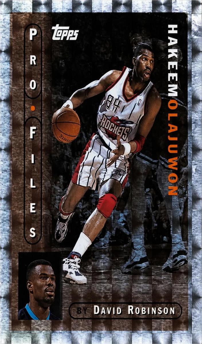 1996 Topps Basketball Hakeem Olajuwon #PF-19 PSA 7.5