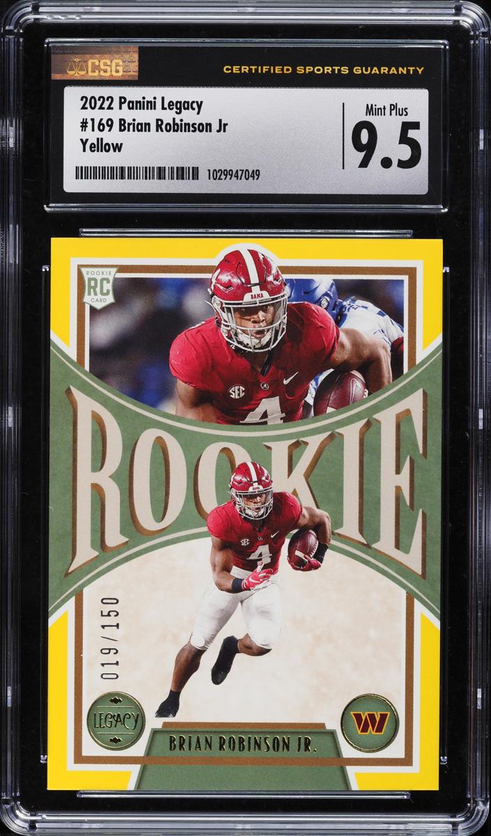 2022 Panini Legacy Football Yellow Brian Robinson Jr. #169 CGC 9.5