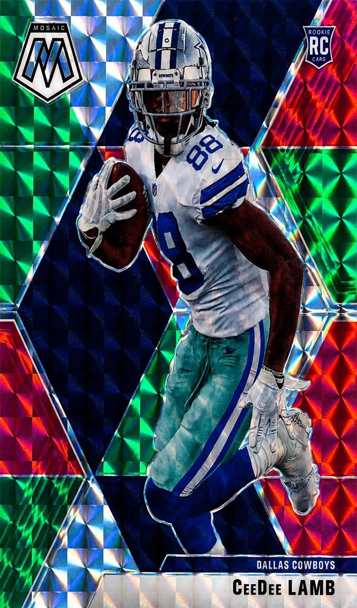 2020 Panini Mosaic Football Choice Red Green CeeDee Lamb #207 PSA 9