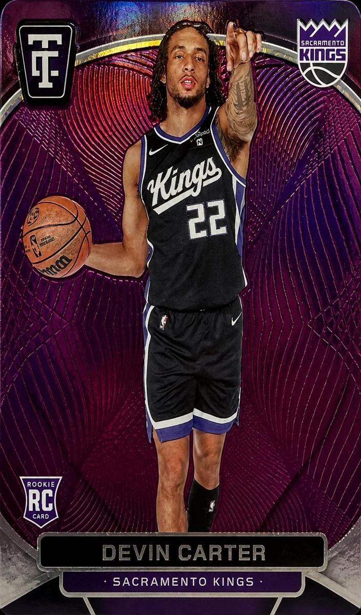 2024 Panini Totally Certified Basketball Mirror Platinum Purple Die Cut Devin Carter #141