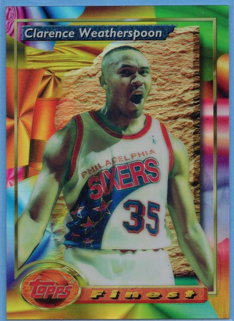 1993 Topps Finest Basketball Refractor Clarence Weatherspoon #77 PSA 10