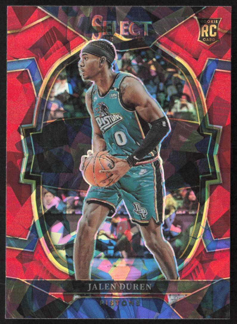 2022 Panini Select Basketball Red Cracked Ice Jalen Duren #98 PSA 9