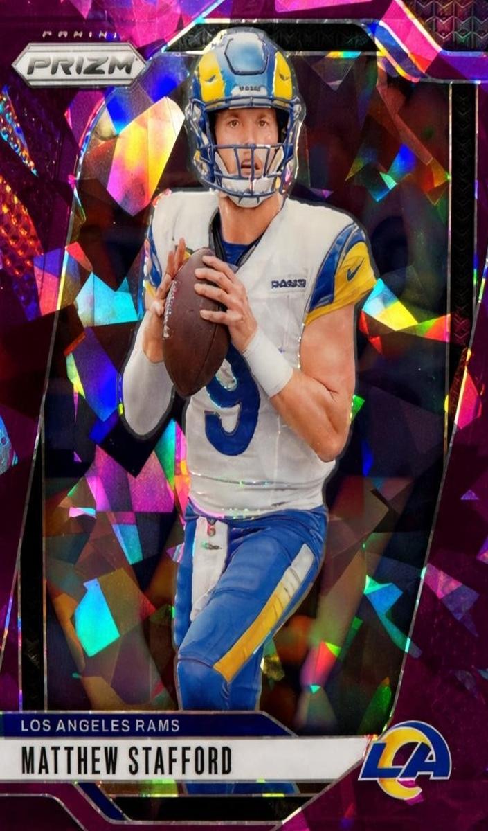 2024 Panini Prizm Football Purple Ice Matthew Stafford #166 CGC 10