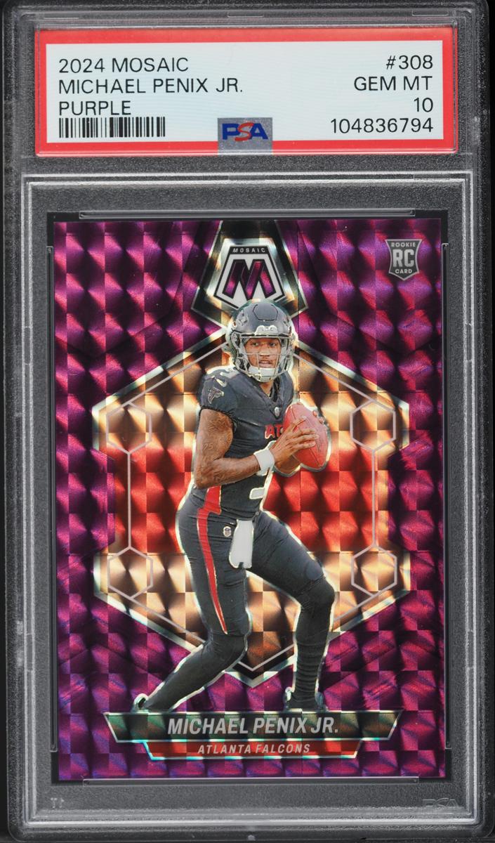2024 Panini Mosaic Football Purple Michael Penix Jr. #308 PSA 9