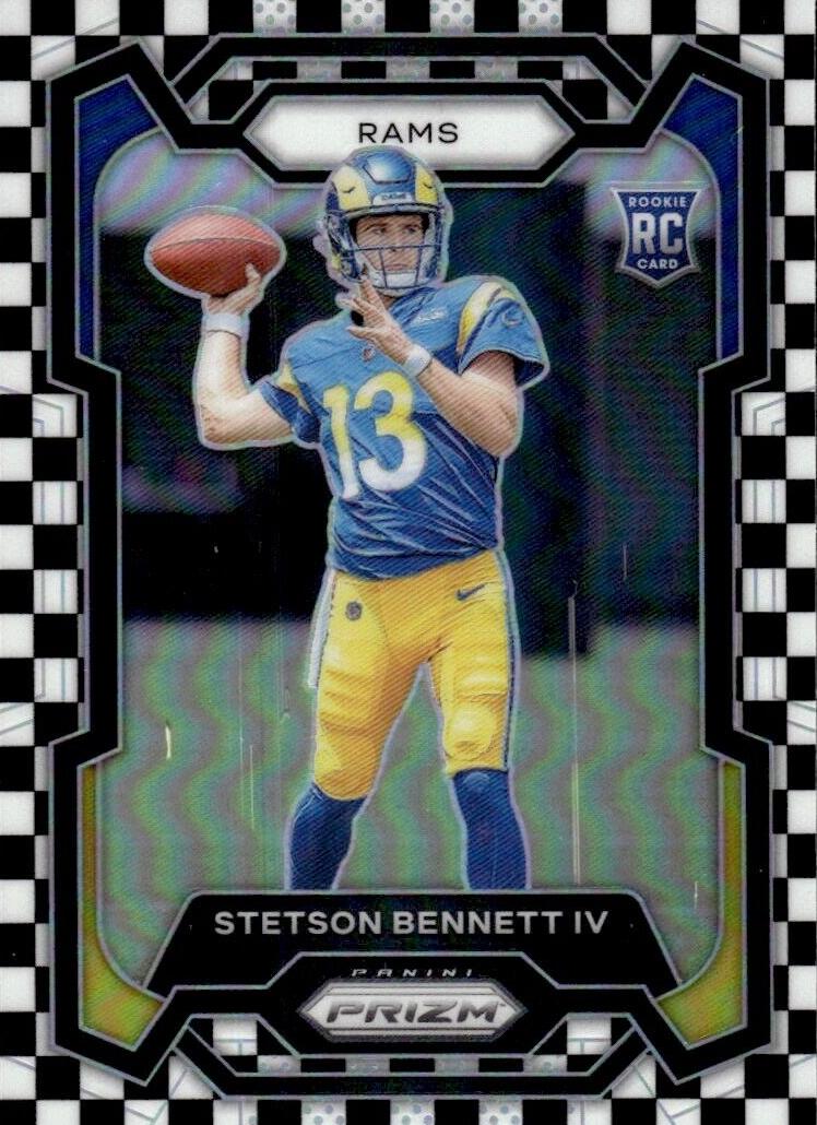 2023 Panini Prizm Football Black and White Checker Stetson Bennett IV #358 PSA 10
