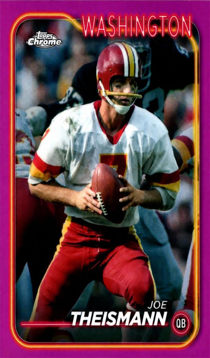 2024 Topps Chrome Football Pink Refractor Joe Theismann #196