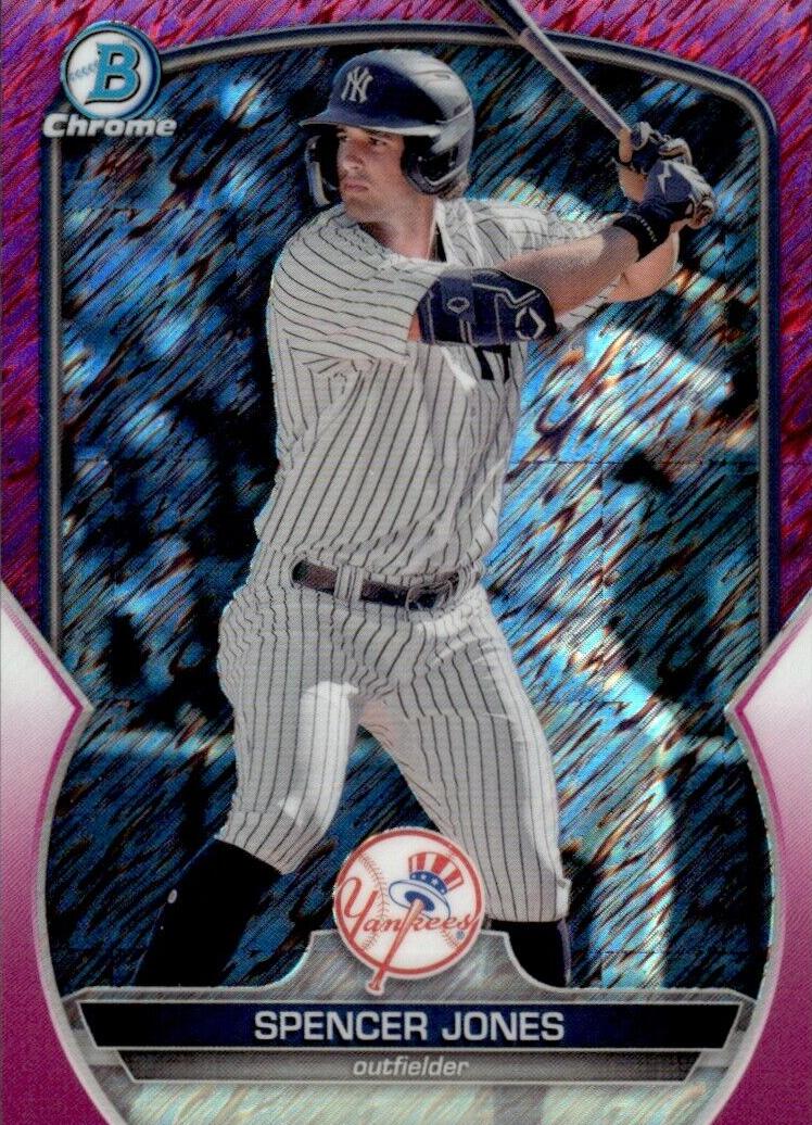 2023 Bowman Chrome Prospects Baseball Fuchsia Shimmer Spencer Jones #BCP-178 PSA 9