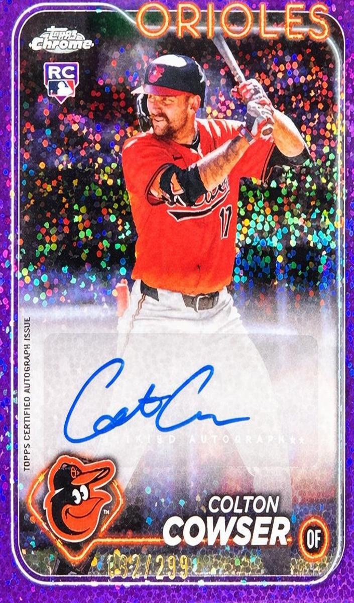 2024 Topps Chrome Update Baseball Purple Speckle Colton Cowser #AC-CC